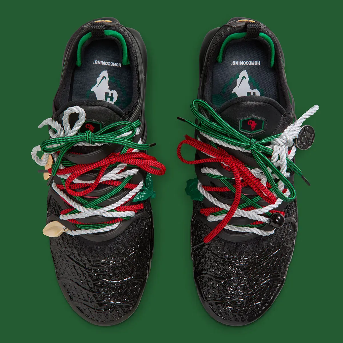 HOMECOMING Festival x Nike Air Max Plus Black University Red Court Green IM4960-001 outsole view