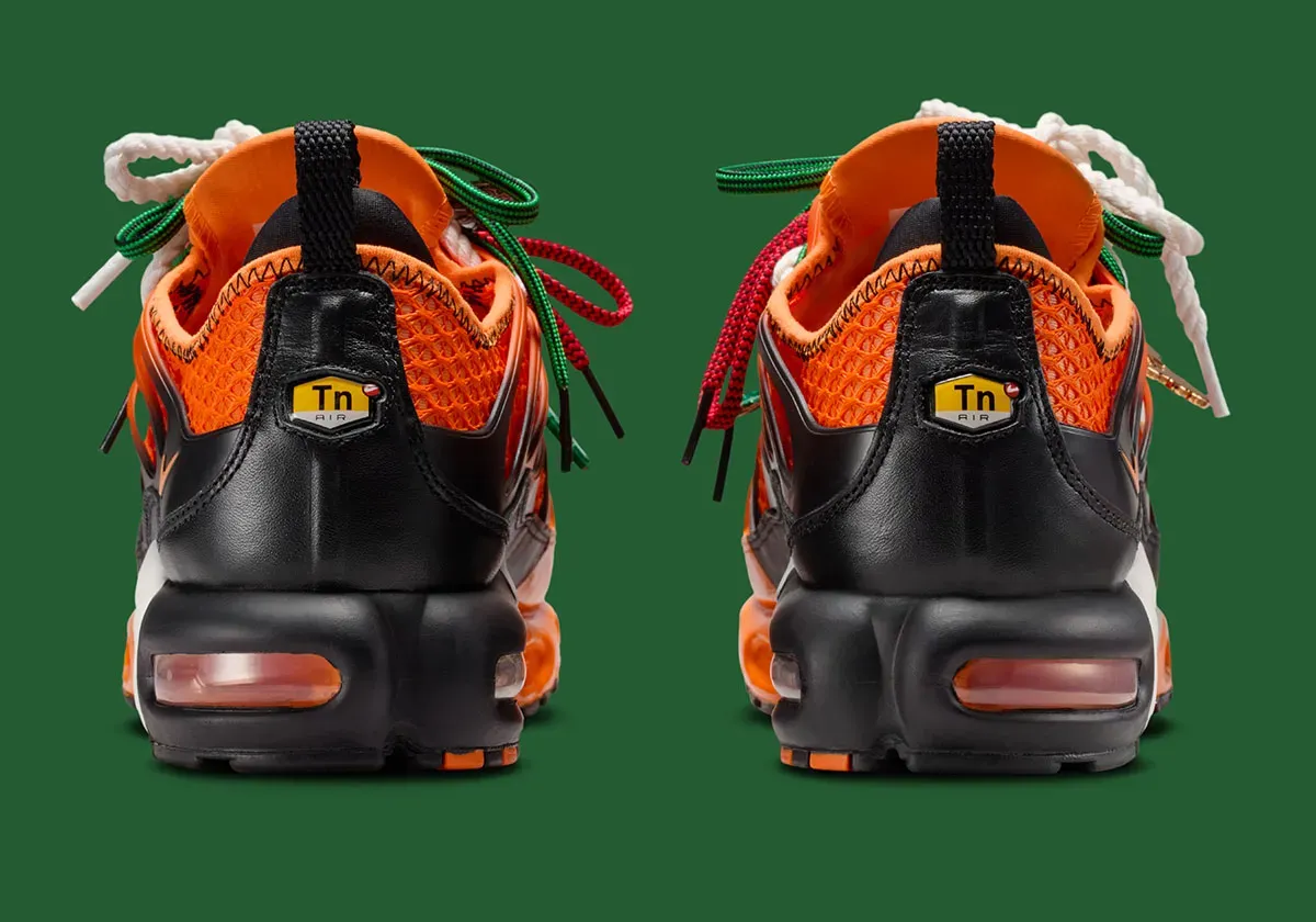 HOMECOMING Festival x Nike Air Max Plus Safety Orange Black Bright Mandarin IM4960-800 tongue detail