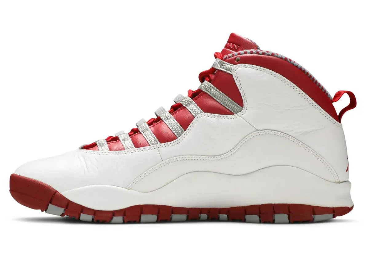 Air Jordan 10 Red Steel — medial side