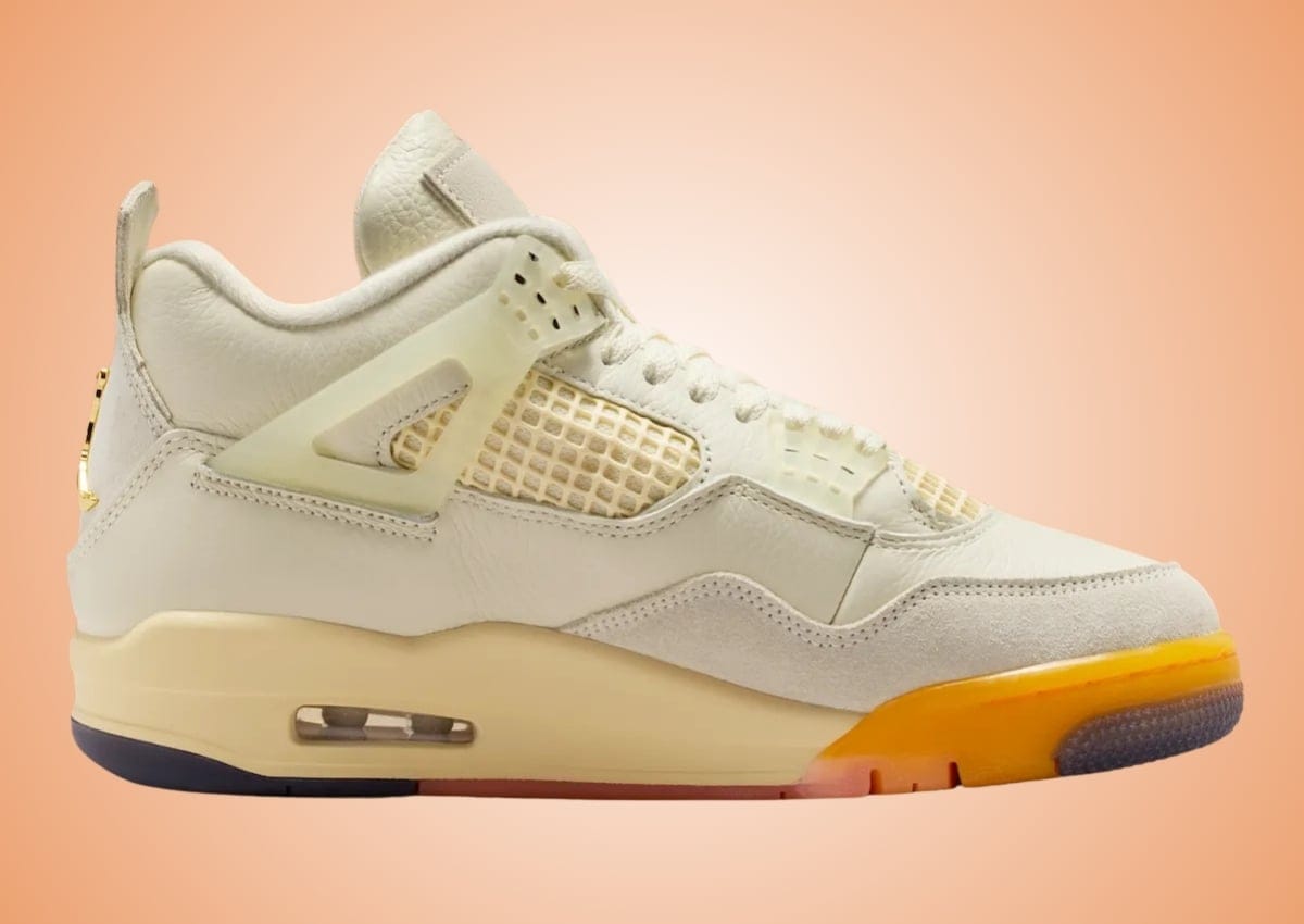 Air Jordan 4 Birds of Paradise medial side detail