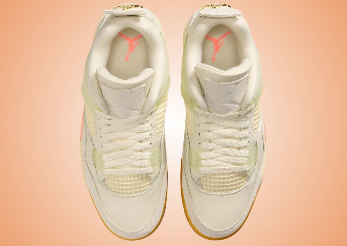 Air Jordan 4 Birds of Paradise heel and TPU wing detail