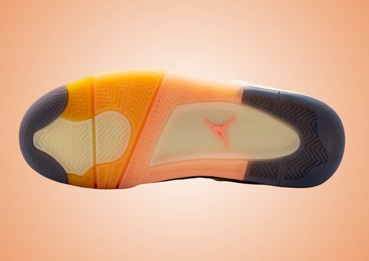 Air Jordan 4 Birds of Paradise top-down view