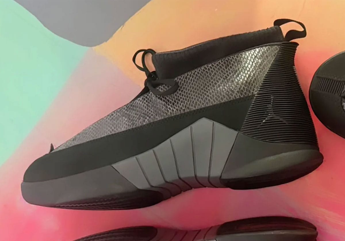 Air Jordan 15 Black Pack in black snakeskin, style IZ2585-001