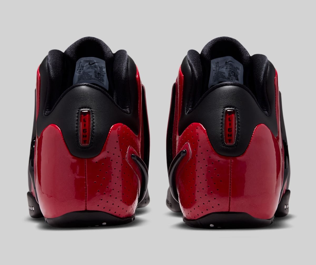 Nike Zoom Hyperflight Varsity Red lateral view, glossy red molded shell with white Swoosh, IR0962-601