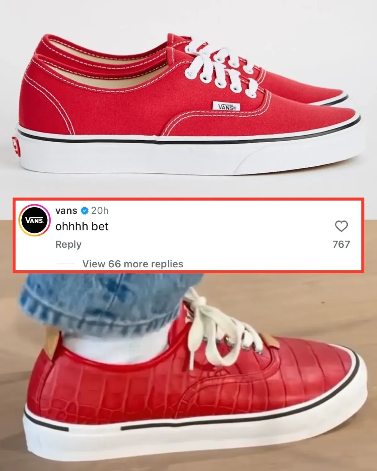 Vans Authentic compared to Louis Vuitton Combi