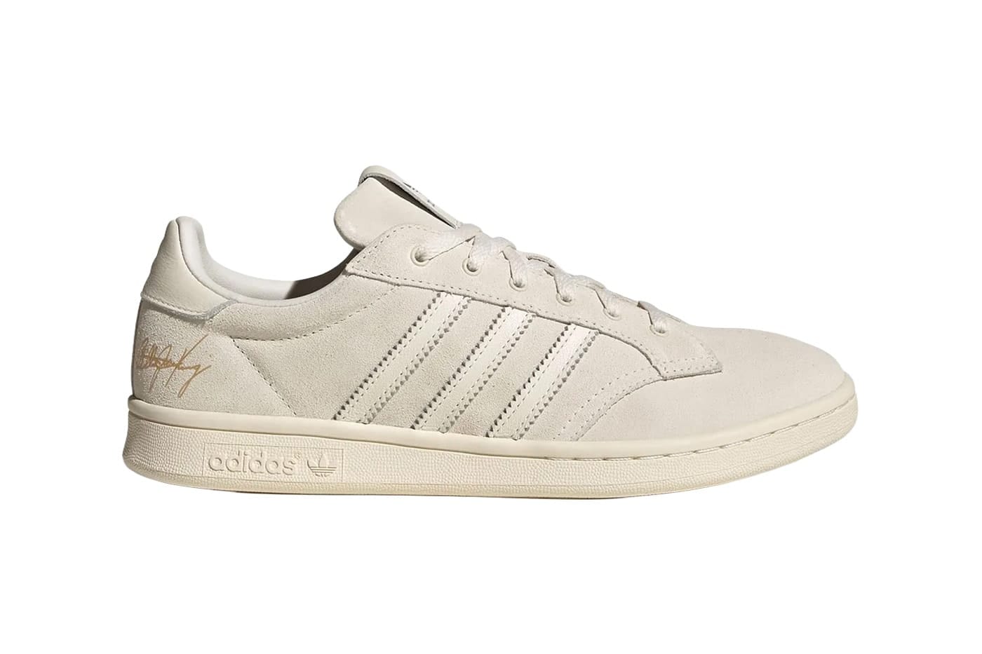 adidas Billie Jean King KH9857 backtab detail with 6-4, 6-3, 6-3 scores