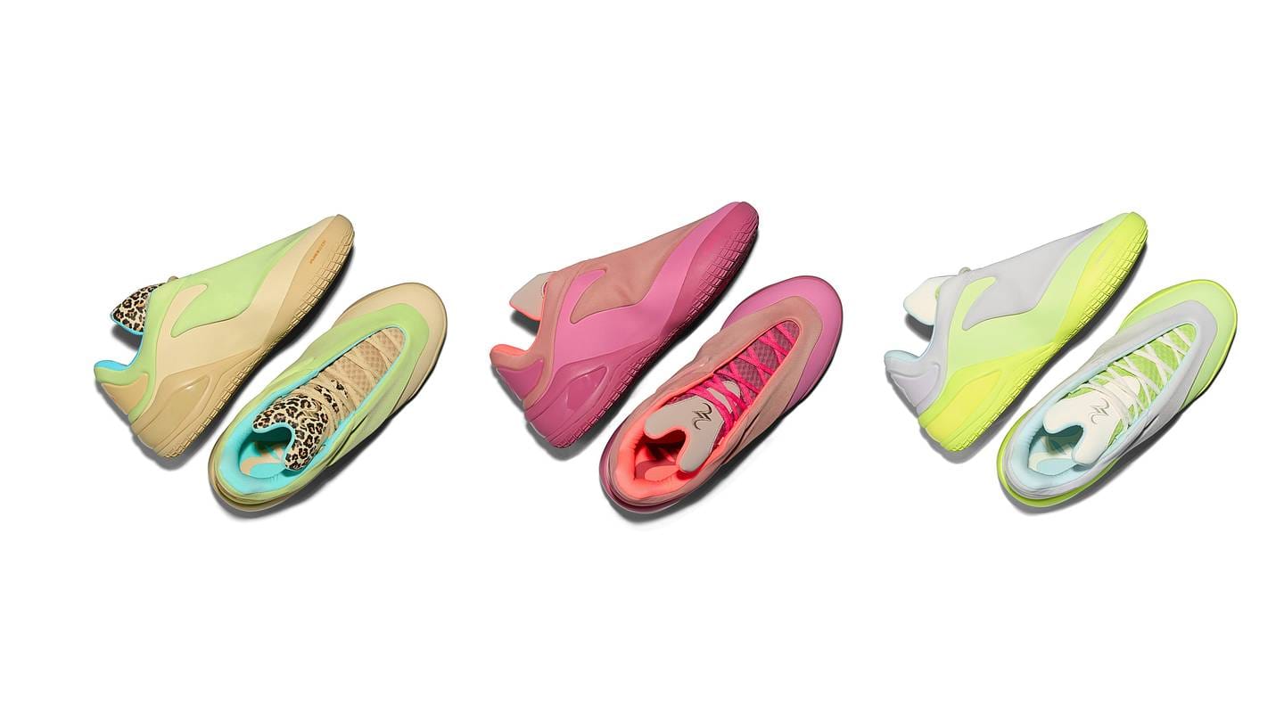 Converse SHAI 001 Lace Up lineup showing the Cheetah, Berry, and Lime colorways side by side