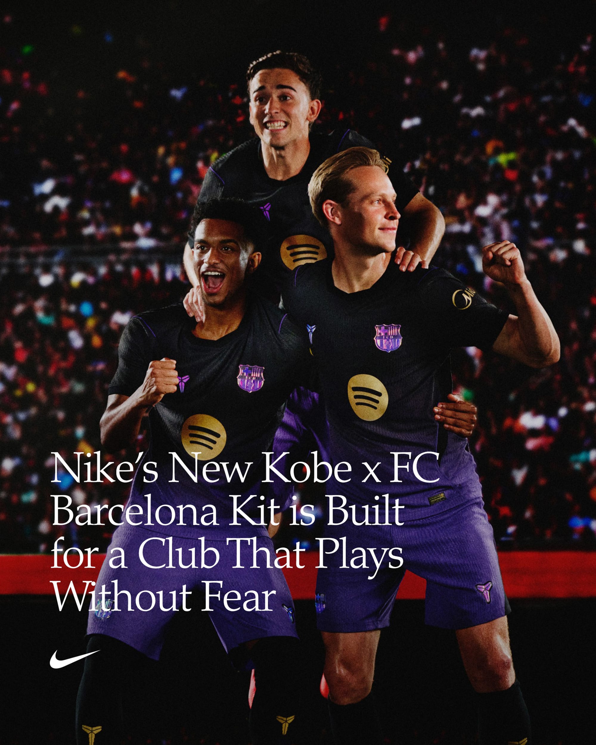 FC Barcelona x Kobe Bryant 2026-27 away kit, black fading to Field Purple