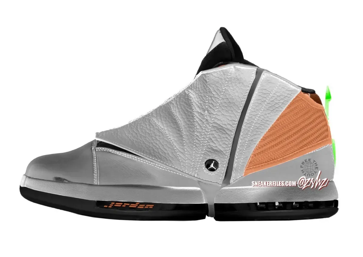 Free The Youth x Air Jordan 16 detail with removable shroud