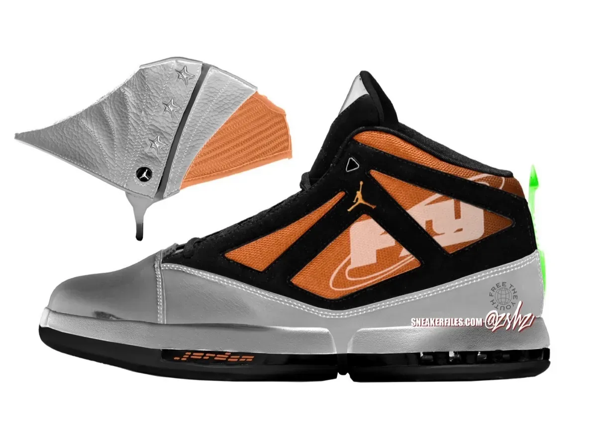 Free The Youth x Air Jordan 16 heel and outsole detail