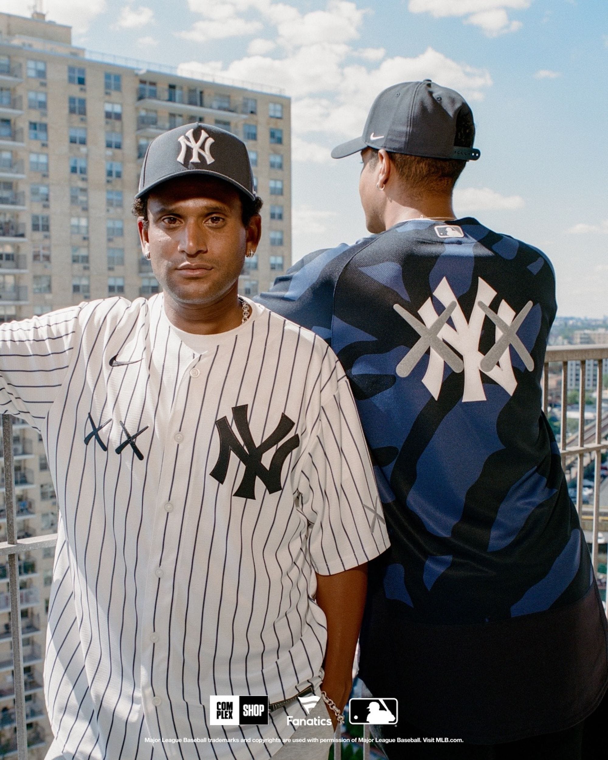 KAWS x MLB New York Yankees apparel campaign image