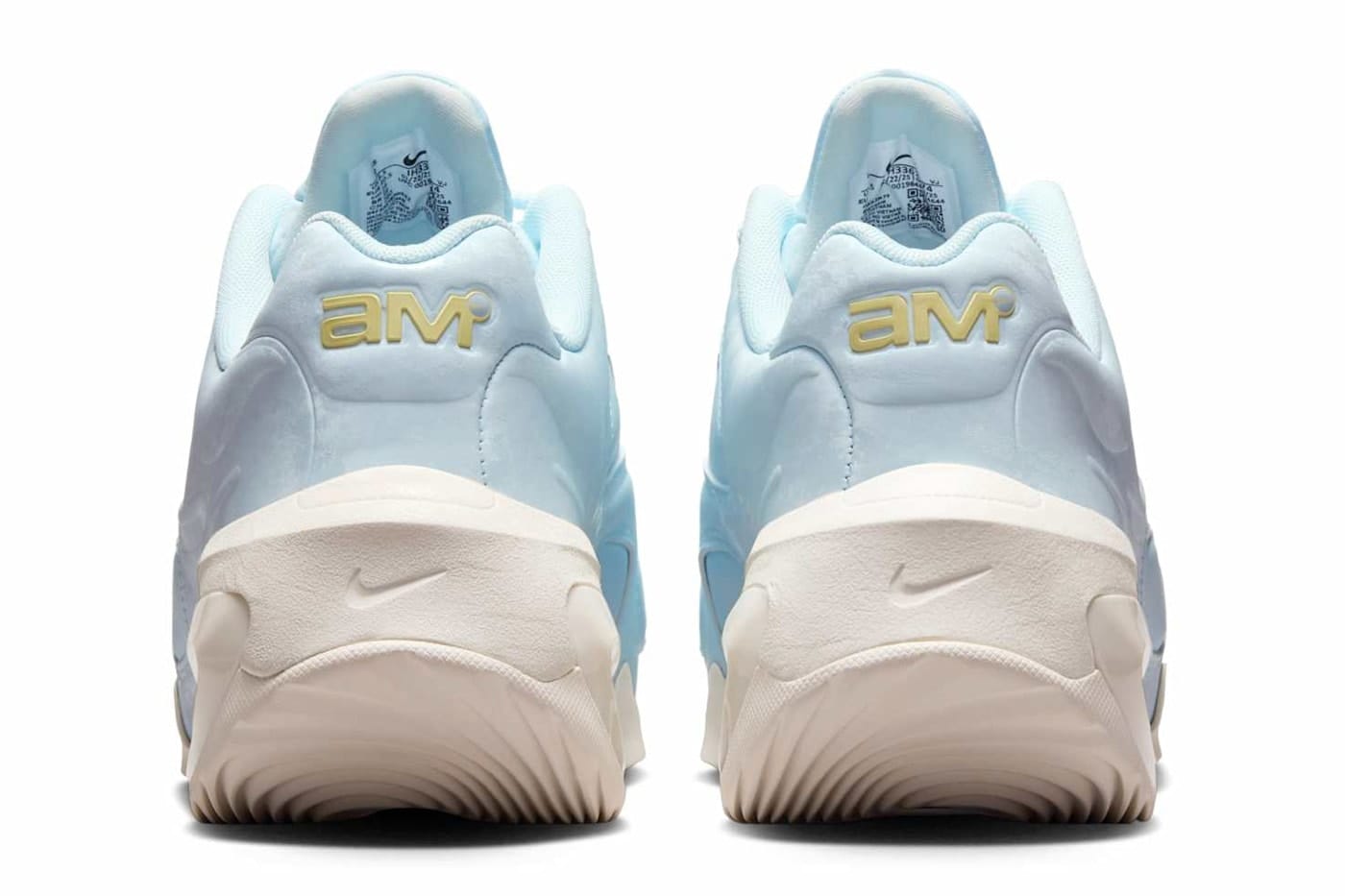Nike Air Max Muse Glacier Blue IH3361-474 metallic Swoosh and AM branding detail