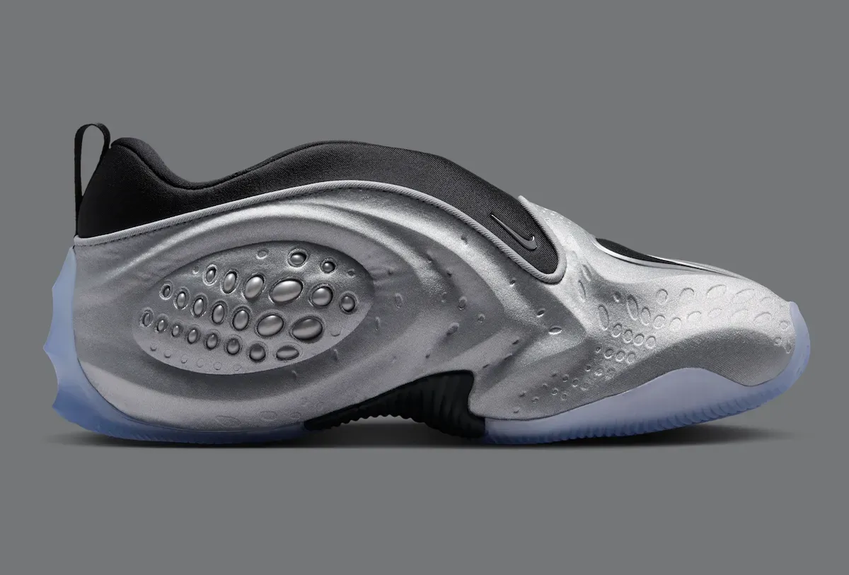 Nike First Sight Shadow Metallic Silver medial view with textured blob detailing