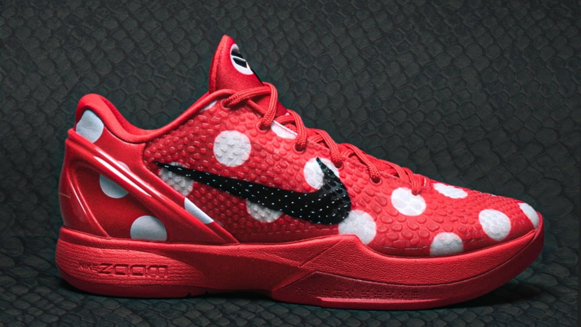 Nike Kobe 6 Protro Polka Dot in red with white dots