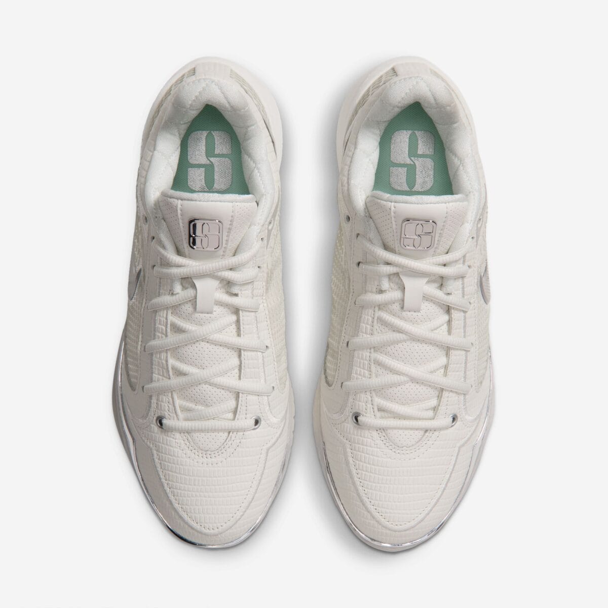 Nike Sabrina 4 LX White Label IO2853-100 reptile-textured upper detail