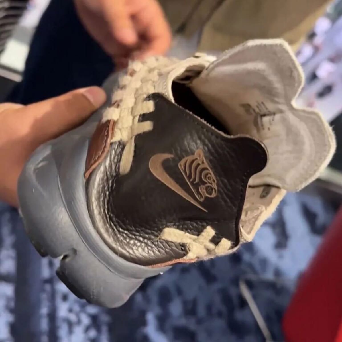 SOULGOODS x Nike Homescape Woven in Medium Orewood Brown cream and brown leather
