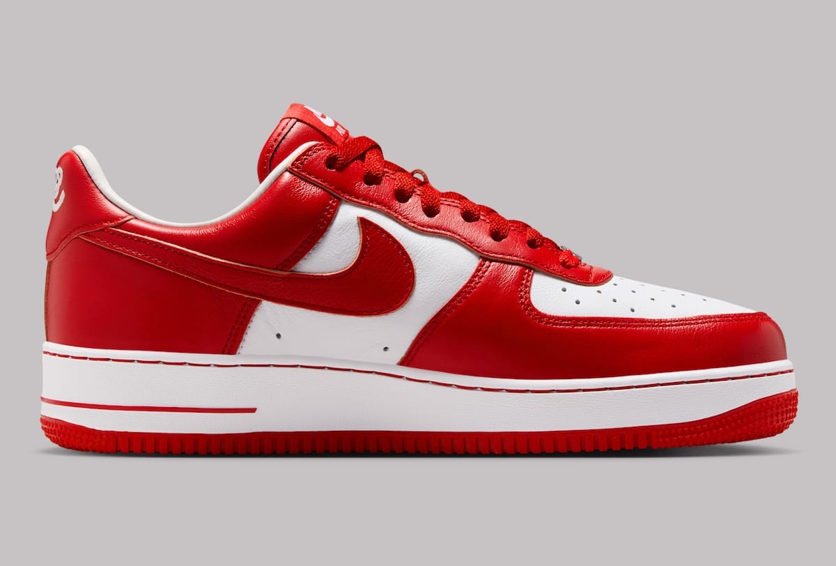 Terror Squad x Nike Air Force 1 Low University Red, heel detail with TS logo