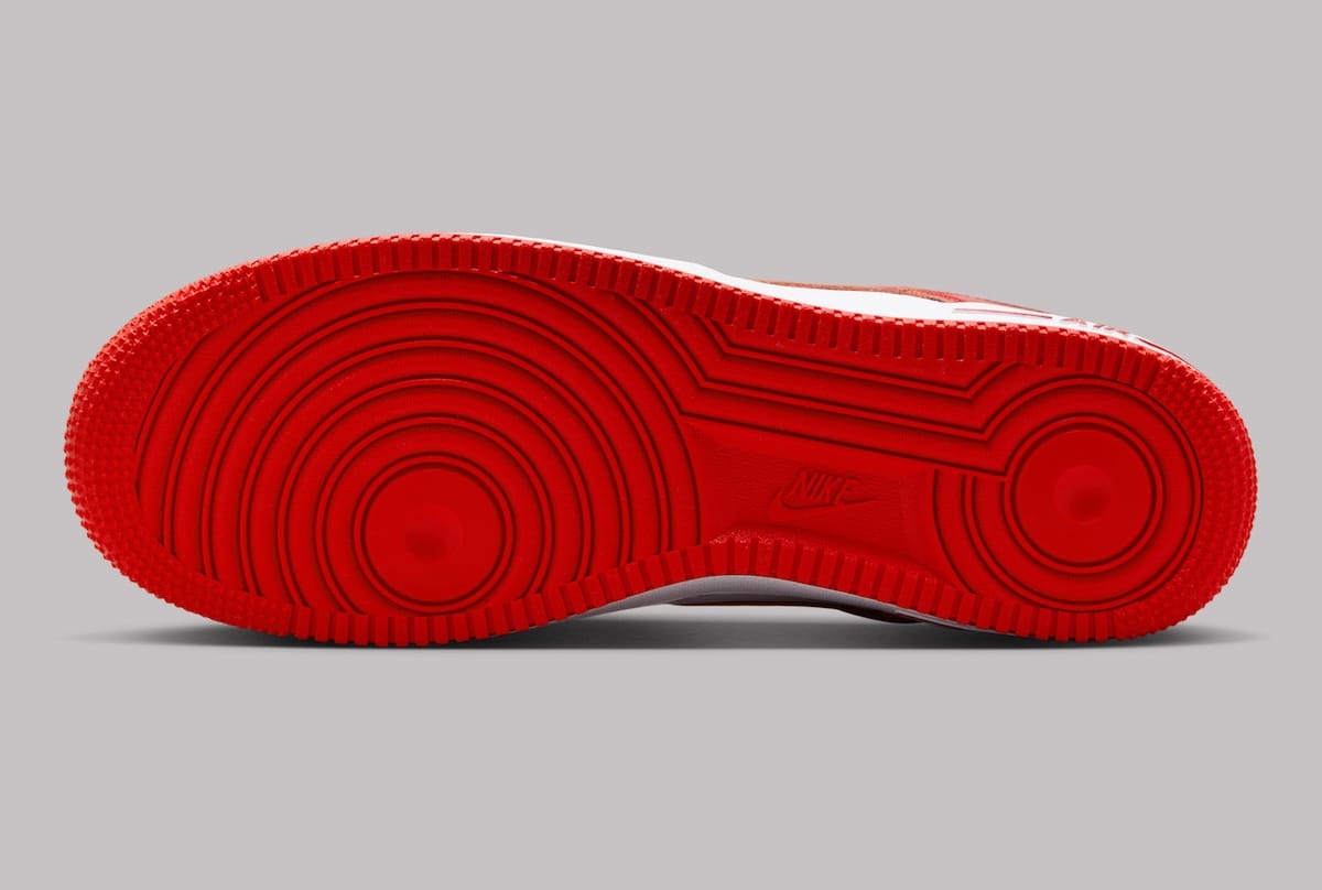Terror Squad x Nike Air Force 1 Low University Red, sole and outsole detail
