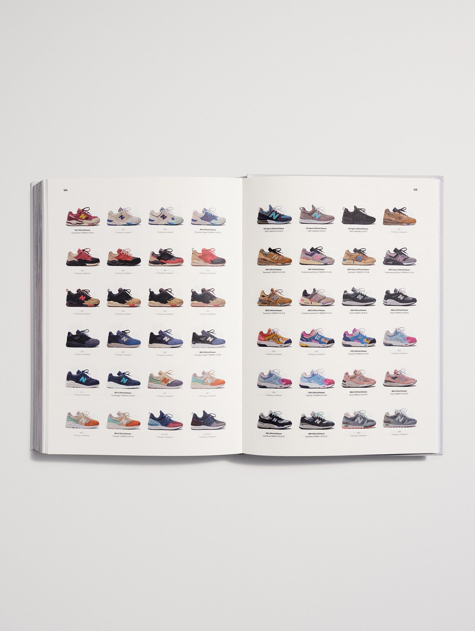 Kith: The Footwear Archive catalog grid of Kith x New Balance collaborations