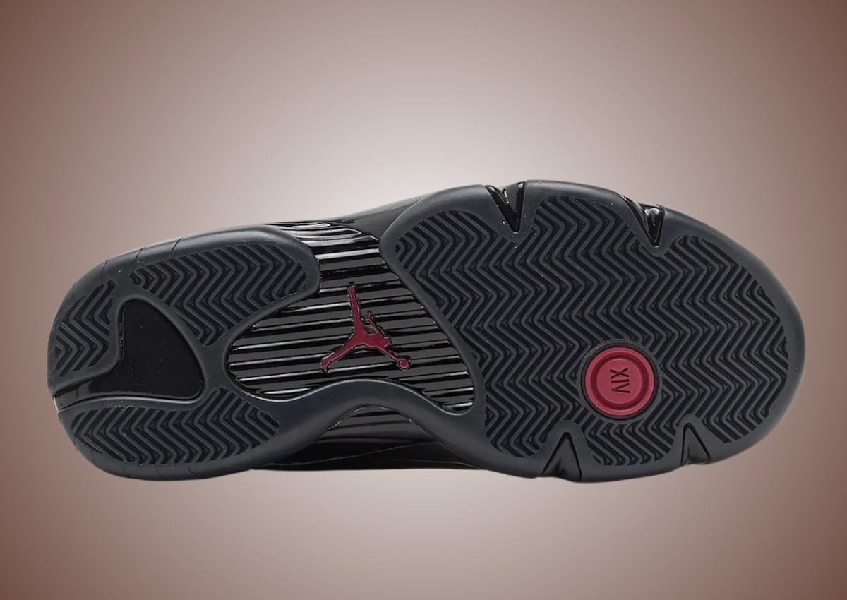 Mowalola x Air Jordan 14 outsole and midsole detail