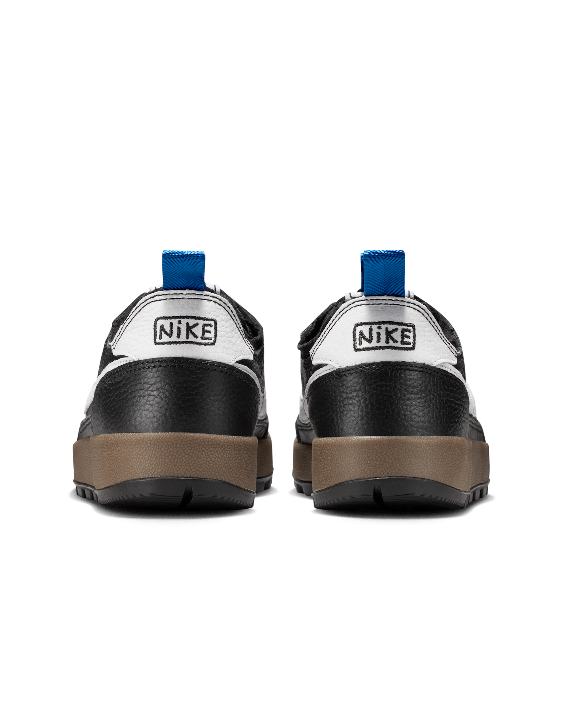 Tom Sachs x NikeCraft General Purpose Shoe Demerits FZ1363-002 in Black/White-Team Royal, side view