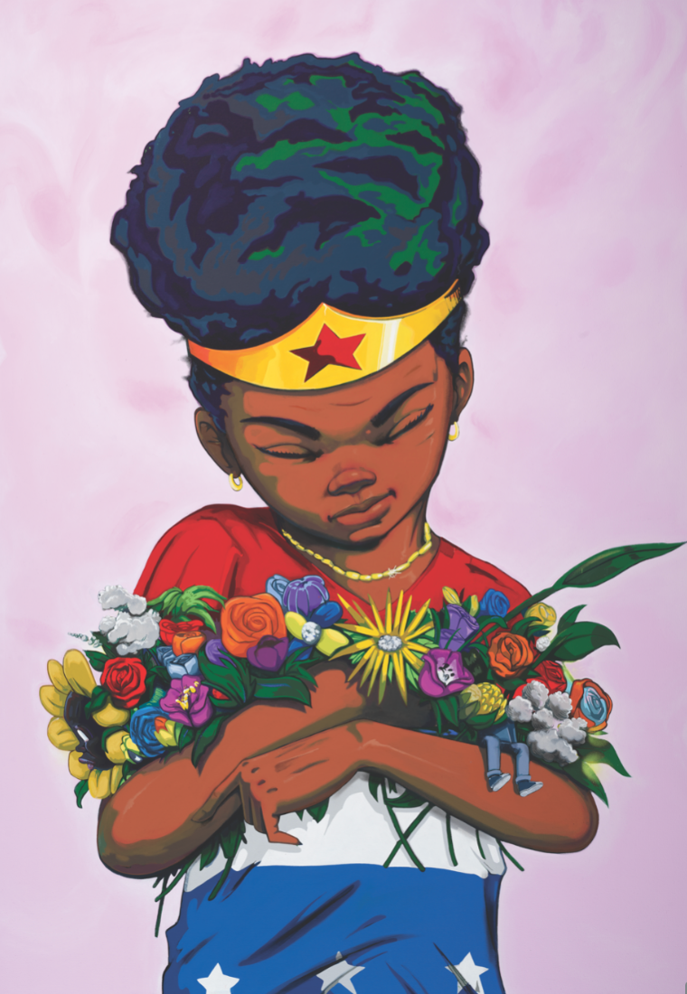 Hebru Brantley Releases Girl With Flowers Print – A Tribute to Resilience and Recognition