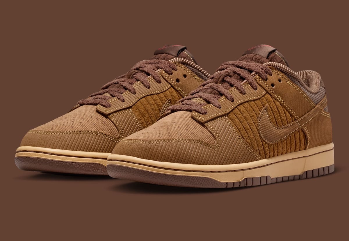 Nike Wraps the Dunk Low Retro Premium 'Light British Tan' in Corduroy
