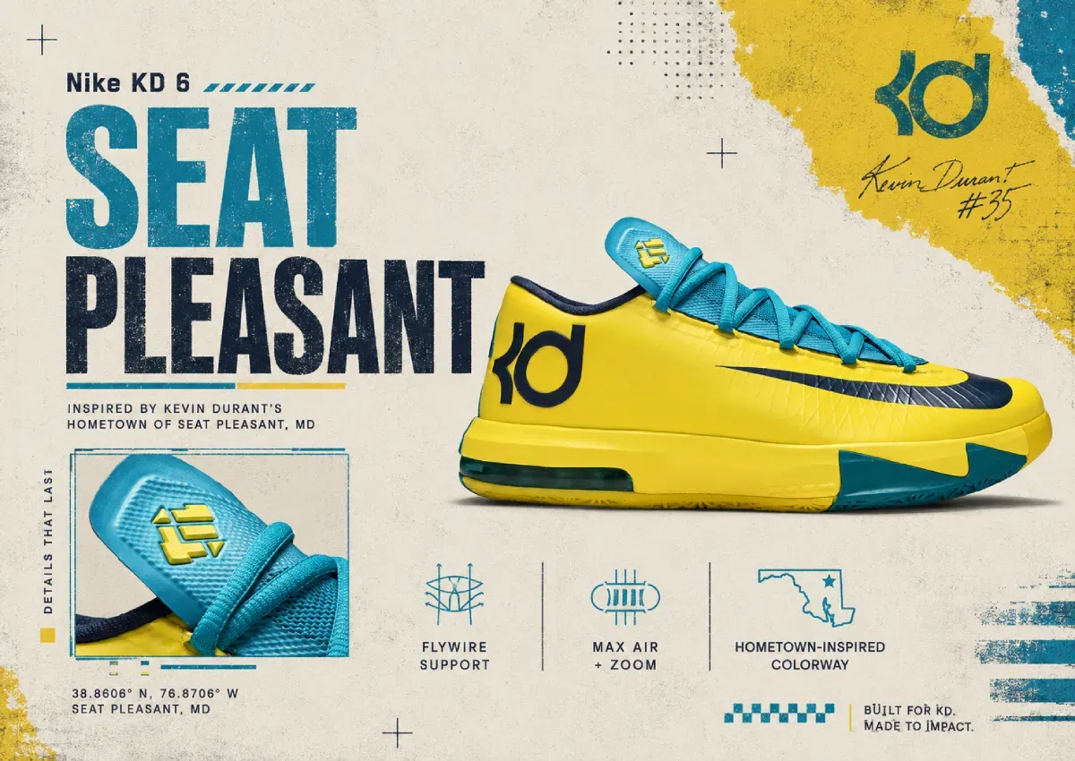Nike KD 6 "Seat Pleasant" Retro Returns Spring 2027 for $135