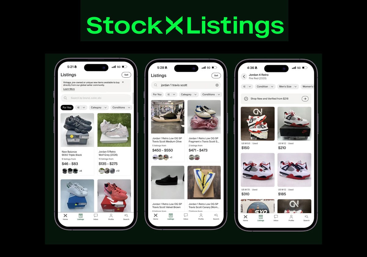StockX Launches Listings, Letting Users Sell Used Sneakers