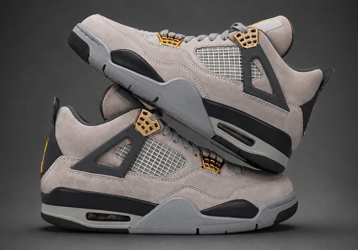 Unreleased Trophy Room x Air Jordan 4 Sample Surfaces in Grey Suede and Gold