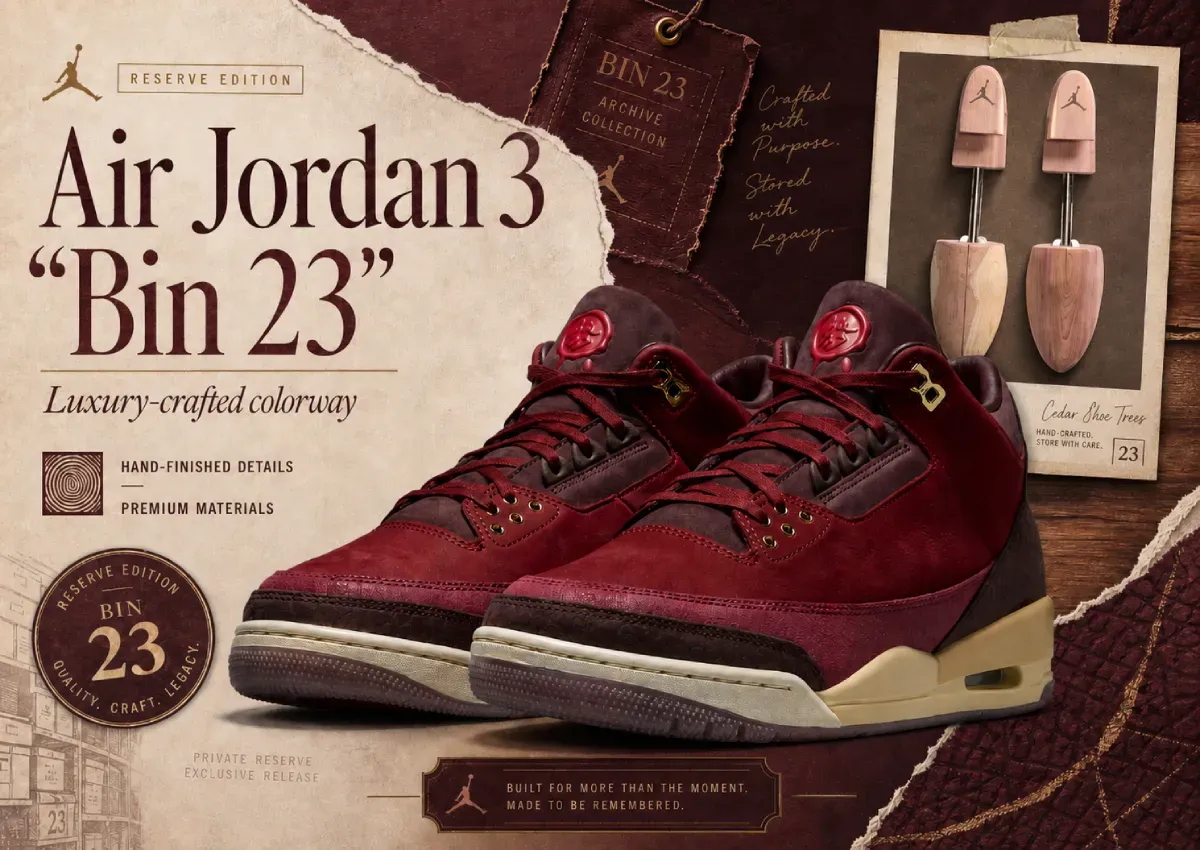 Air Jordan 3 'Bin 23' Drops June 13 for $355, Limited to 2,300 Numbered Pairs