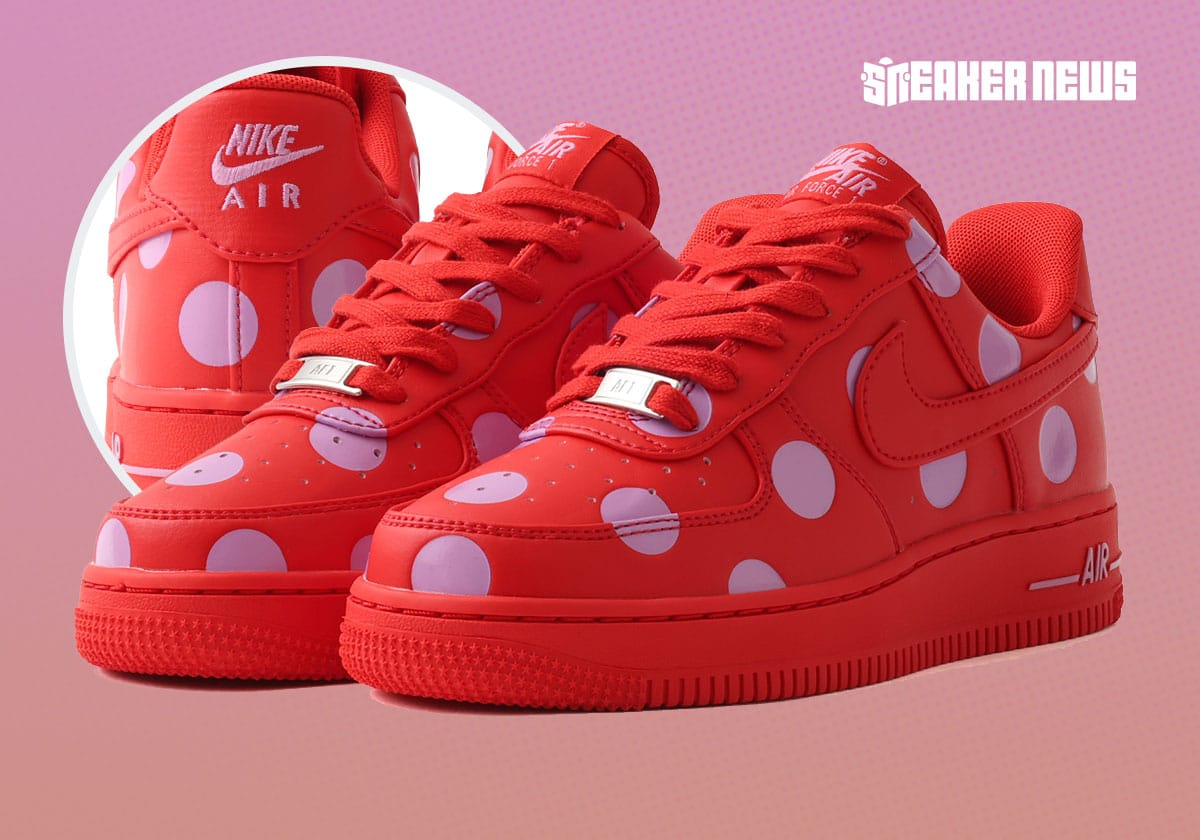 Nike's Air Force 1 Low 'Polka Dot' Surfaces in University Red and Light Magenta