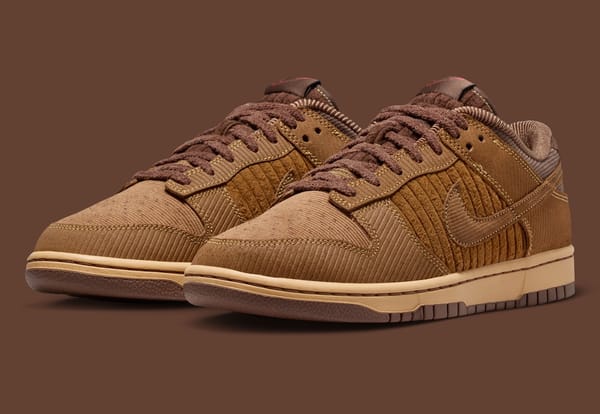 Nike Wraps the Dunk Low Retro Premium 'Light British Tan' in Corduroy