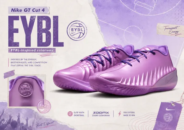 Nike GT Cut 4 EYBL in Bright Violet and pink