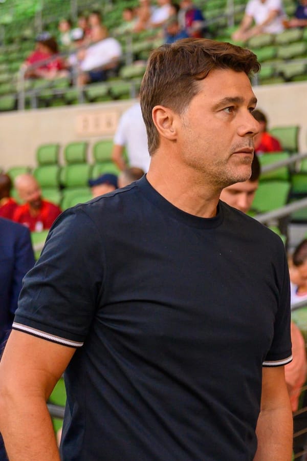 USMNT head coach Mauricio Pochettino on the touchline