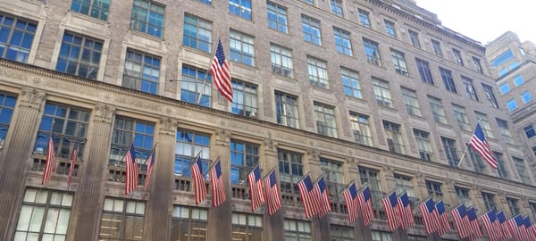 The Saks Fifth Avenue flagship store on Fifth Avenue in Manhattan