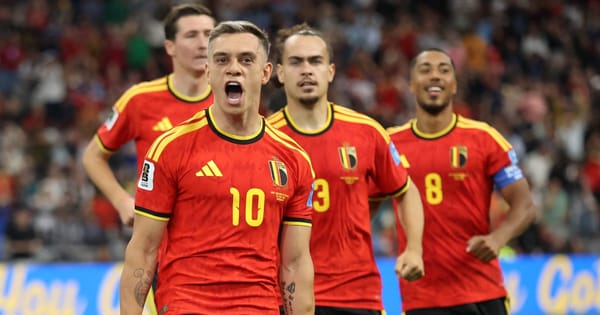 Belgium celebrate beating New Zealand at the 2026 World Cup