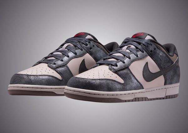 Nike Dunk Low CBGB in distressed Metallic Silver
