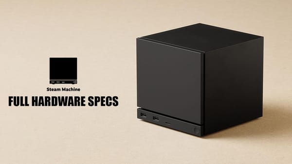 Valve Steam Machine console, a compact black cube