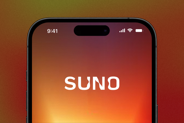 Suno, the AI music generation company, logo and interface