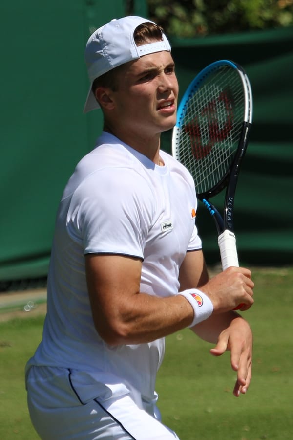 British tennis player Arthur Fery at Wimbledon