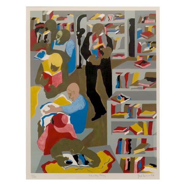 A Jacob Lawrence artwork listed with Black Crown Art Auctions