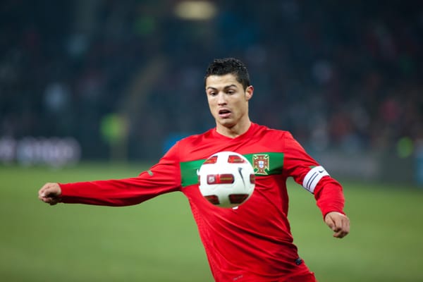 Cristiano Ronaldo playing for Portugal