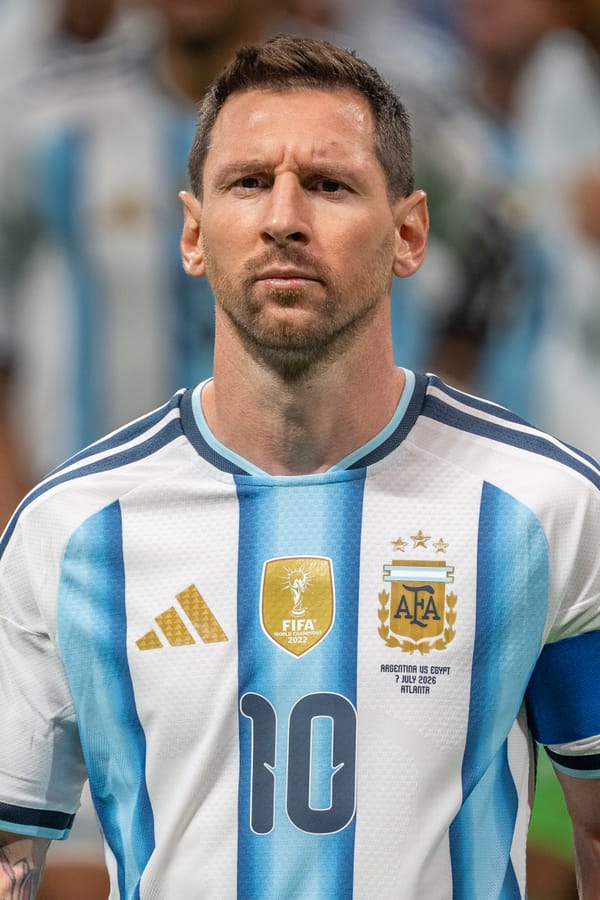Lionel Messi playing for Argentina at the 2026 World Cup