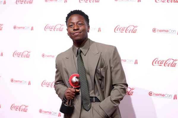 David Jonsson, cast as T'Challa's son Toussaint in Black Panther 3, at the 2025 CinemaCon Big Screen Achievement Awards