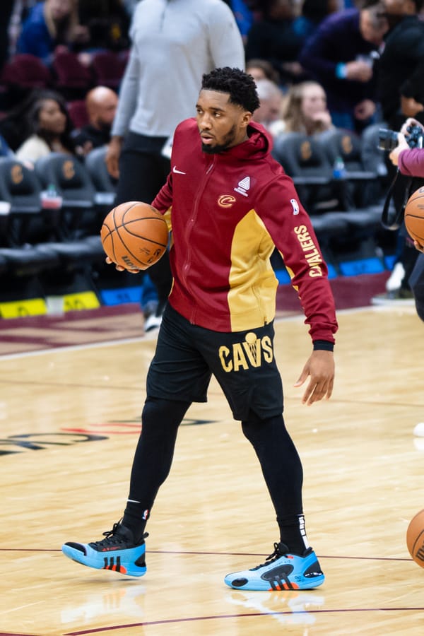 Donovan Mitchell in a Cleveland Cavaliers uniform