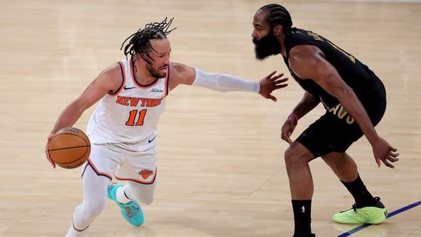 Jalen Brunson during the Knicks' Game 1 comeback over the Cavaliers