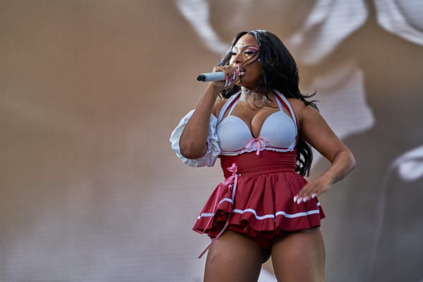 Megan Thee Stallion performing on stage at the 2022 Superbloom Festival in Munich