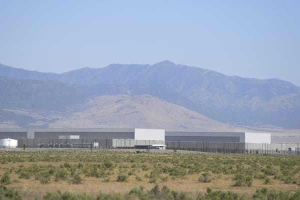 Meta signage, representing its C$13 billion Alberta data center and AI compute expansion