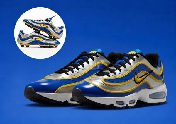 Nike Air Max Joga Bonito "R9" Ronaldo Nazario Mercurial-inspired sneaker on Air Max 95 tooling